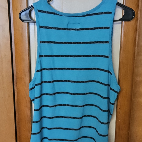 Blue Striped Men's Tank Top - Picture 3 of 3